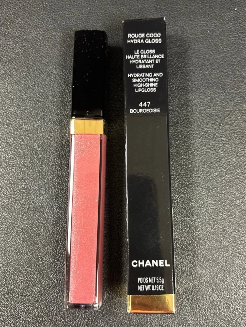 CHANEL Rouge Coco Hydra Gloss 447 Bourgeoisie - Shimmering Rose Pink